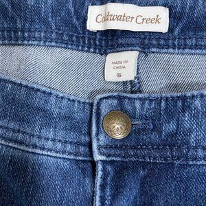 Coldwater Creek Jeans Women's 16 Blue Denim Stretch Dark Wash High Rise Ladies